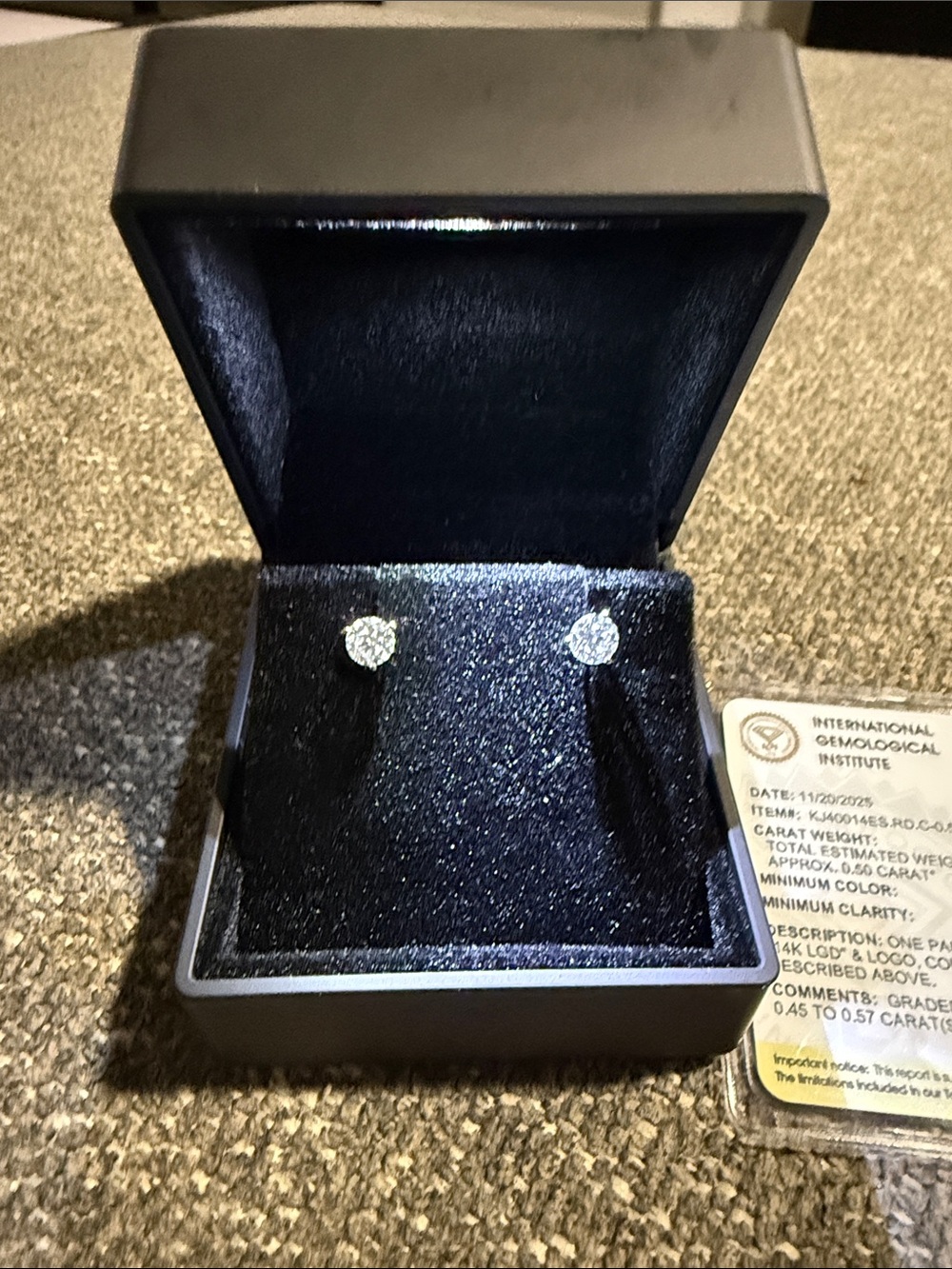 Diamond Halo Stud Earrings in White - 14K Gold